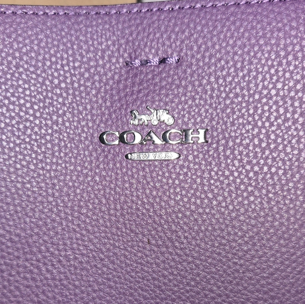 Coach Purple Leather Crossbody Bucket Bag - NWT - Picture 3 of 10